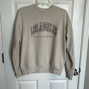 Graphic sweatshirt light cream Los Angeles crew pullover